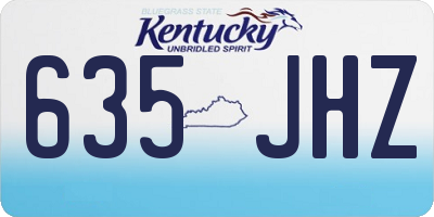 KY license plate 635JHZ