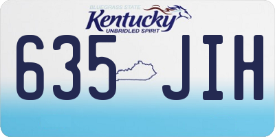 KY license plate 635JIH