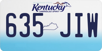 KY license plate 635JIW