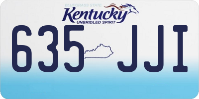 KY license plate 635JJI