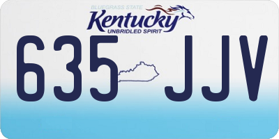 KY license plate 635JJV