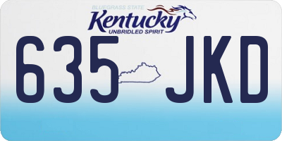 KY license plate 635JKD