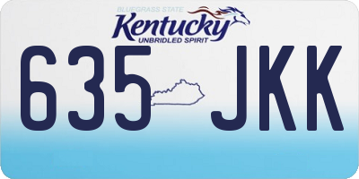 KY license plate 635JKK