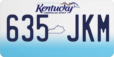 KY license plate 635JKM