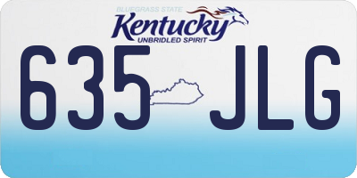 KY license plate 635JLG