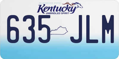 KY license plate 635JLM