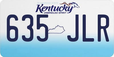 KY license plate 635JLR