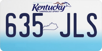 KY license plate 635JLS