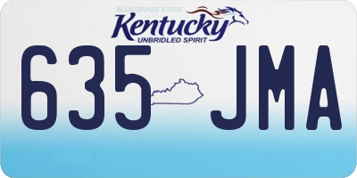 KY license plate 635JMA