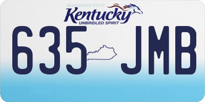 KY license plate 635JMB