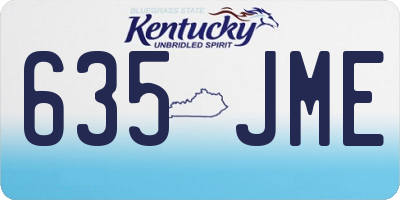 KY license plate 635JME