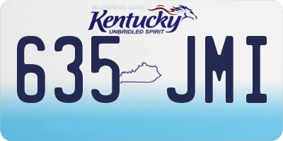 KY license plate 635JMI