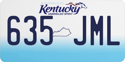 KY license plate 635JML