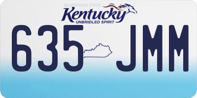 KY license plate 635JMM