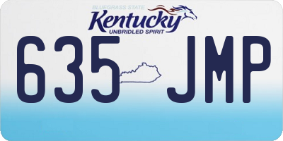 KY license plate 635JMP