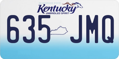 KY license plate 635JMQ