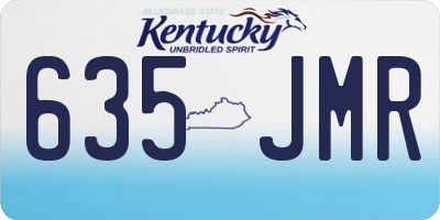 KY license plate 635JMR
