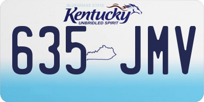 KY license plate 635JMV