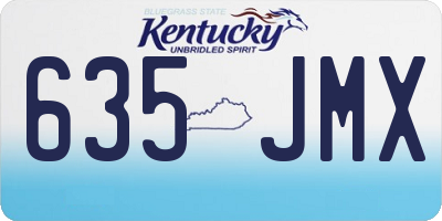 KY license plate 635JMX