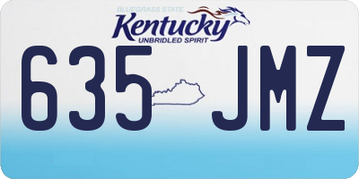 KY license plate 635JMZ