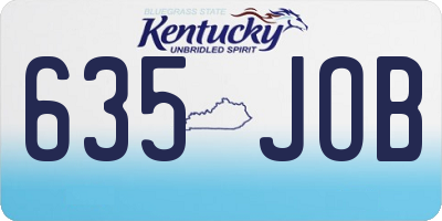 KY license plate 635JOB