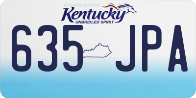 KY license plate 635JPA