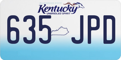 KY license plate 635JPD