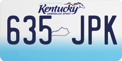 KY license plate 635JPK