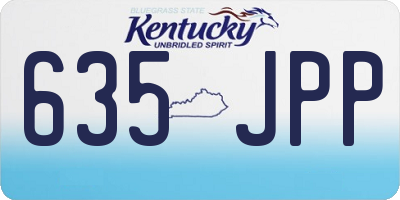 KY license plate 635JPP