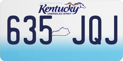 KY license plate 635JQJ