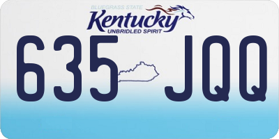 KY license plate 635JQQ