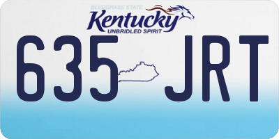 KY license plate 635JRT