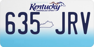 KY license plate 635JRV