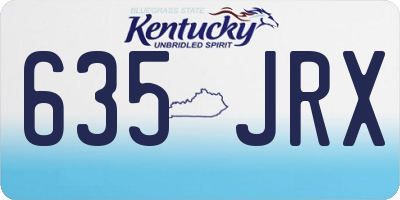 KY license plate 635JRX
