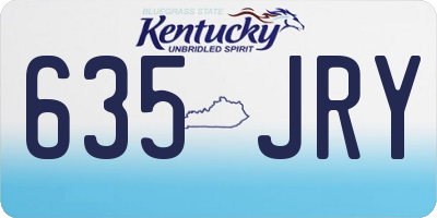 KY license plate 635JRY