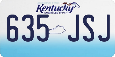 KY license plate 635JSJ
