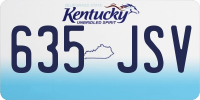 KY license plate 635JSV