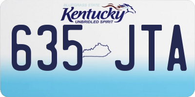 KY license plate 635JTA