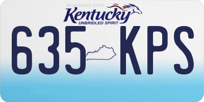 KY license plate 635KPS