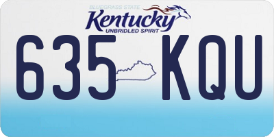 KY license plate 635KQU