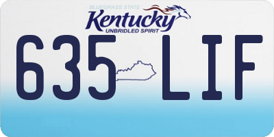 KY license plate 635LIF