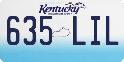 KY license plate 635LIL
