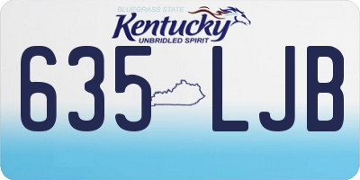 KY license plate 635LJB