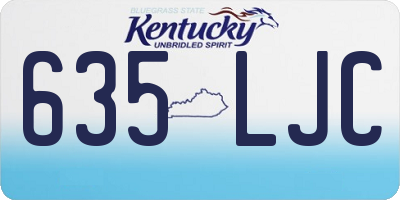 KY license plate 635LJC
