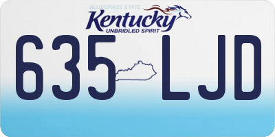 KY license plate 635LJD