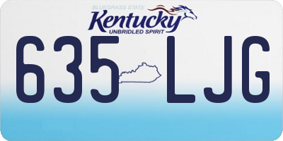 KY license plate 635LJG