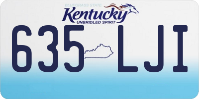 KY license plate 635LJI