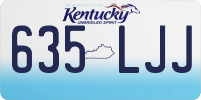 KY license plate 635LJJ
