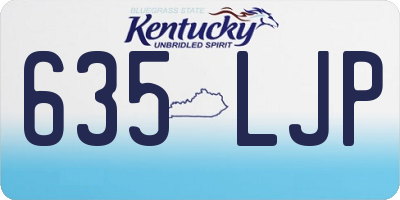 KY license plate 635LJP