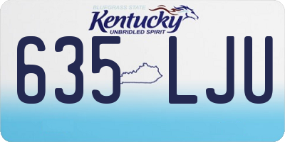 KY license plate 635LJU
